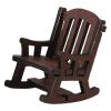 1:12 Scale Miniature Rocking Chair Model High Back Wood Chair Diorama Scenery for Train Layout DIY Projects- Coffee view 1