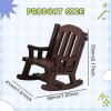 1:12 Scale Miniature Rocking Chair Model High Back Wood Chair Diorama Scenery for Train Layout DIY Projects- Coffee view 2