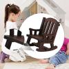1:12 Scale Miniature Rocking Chair Model High Back Wood Chair Diorama Scenery for Train Layout DIY Projects- Coffee view 3