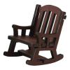1:12 Scale Miniature Rocking Chair Model High Back Wood Chair Diorama Scenery for Train Layout DIY Projects- Coffee view 4
