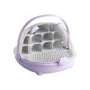 Silkworm Growth Box Feeding Box Portable Observation Cabin Small Animal Breeding Container Silkworm Hatching Container 7.87x8.27x6.69inch- Violet view 1