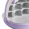Silkworm Growth Box Feeding Box Portable Observation Cabin Small Animal Breeding Container Silkworm Hatching Container 7.87x8.27x6.69inch- Violet view 2