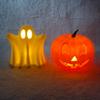 3D-Printed Glowing Ghost or Pumpkin Figurine LED Tea-Light Halloween Dcor, Handcrafted PLA Collectible view 2