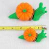 3D-Printed Articulated Pumpkin Snail Figurine  Spooky-Cute Fall Dcor, Poseable PLA Collectible (Large) view 3