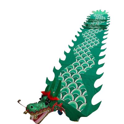 3D Dragon Poi with Flowy Ribbon Streamer & Swing Rope Combo, Outdoor Fitness & Stage Performance Set for Beginners, Festivals (10m,Green)