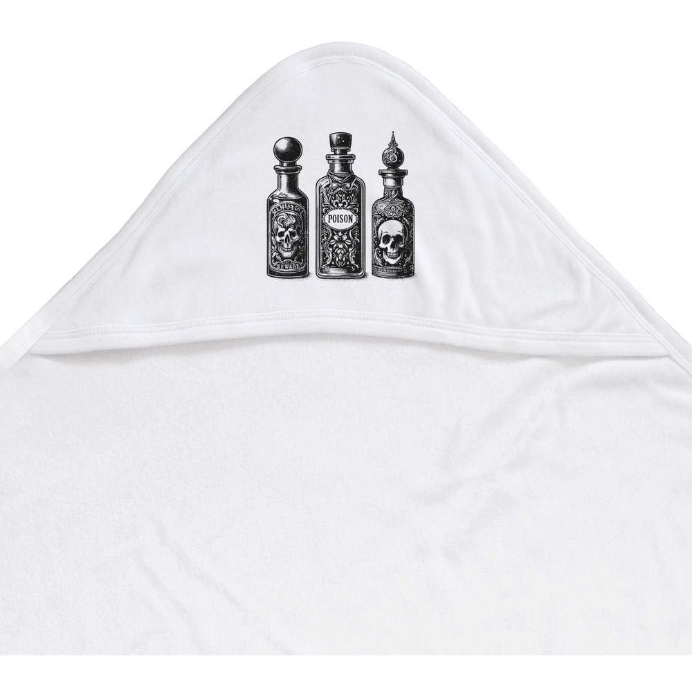 Azeeda 'Fancy Poison Bottles' Baby Hooded Towel (HT00034858)
