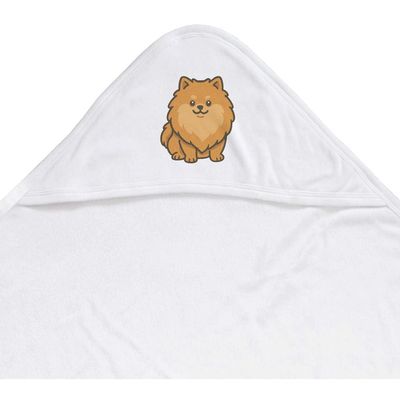 Azeeda 'Pomeranian Dog' Baby Hooded Towel (HT00035447)