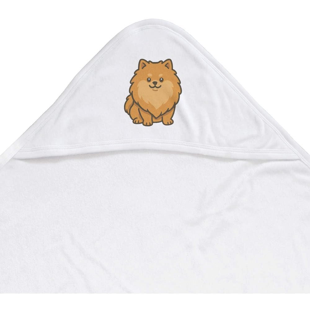 Azeeda 'Pomeranian Dog' Baby Hooded Towel (HT00035447)