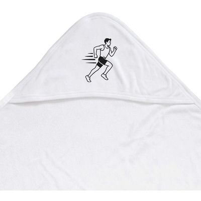 Azeeda 'Running Man Athlete' Baby Hooded Towel (HT00036326)
