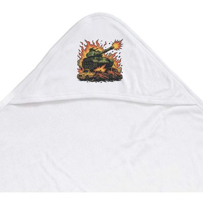 Azeeda 'Battle Tank' Baby Hooded Towel (HT00037118)