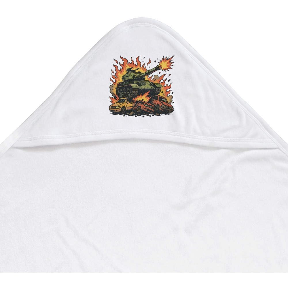 Azeeda 'Battle Tank' Baby Hooded Towel (HT00037118)