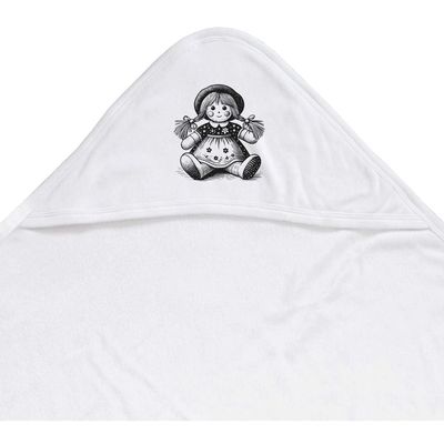 Azeeda 'Cute Rag Doll' Baby Hooded Towel (HT00034833)