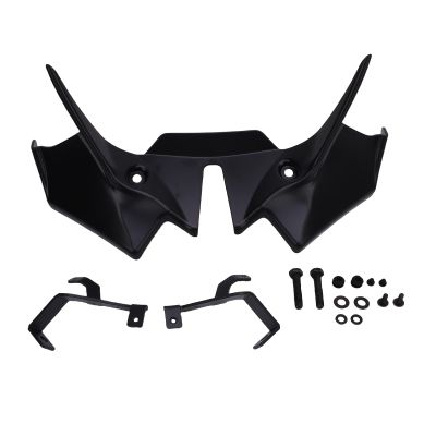 Akozon Downforce Front Spoilers Aerodynamic Enhancing Wing Kit for Z650 2021-2024 (Black)
