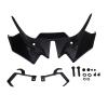 Akozon Downforce Front Spoilers Aerodynamic Enhancing Wing Kit for Z650 2021-2024 (Black) view 1