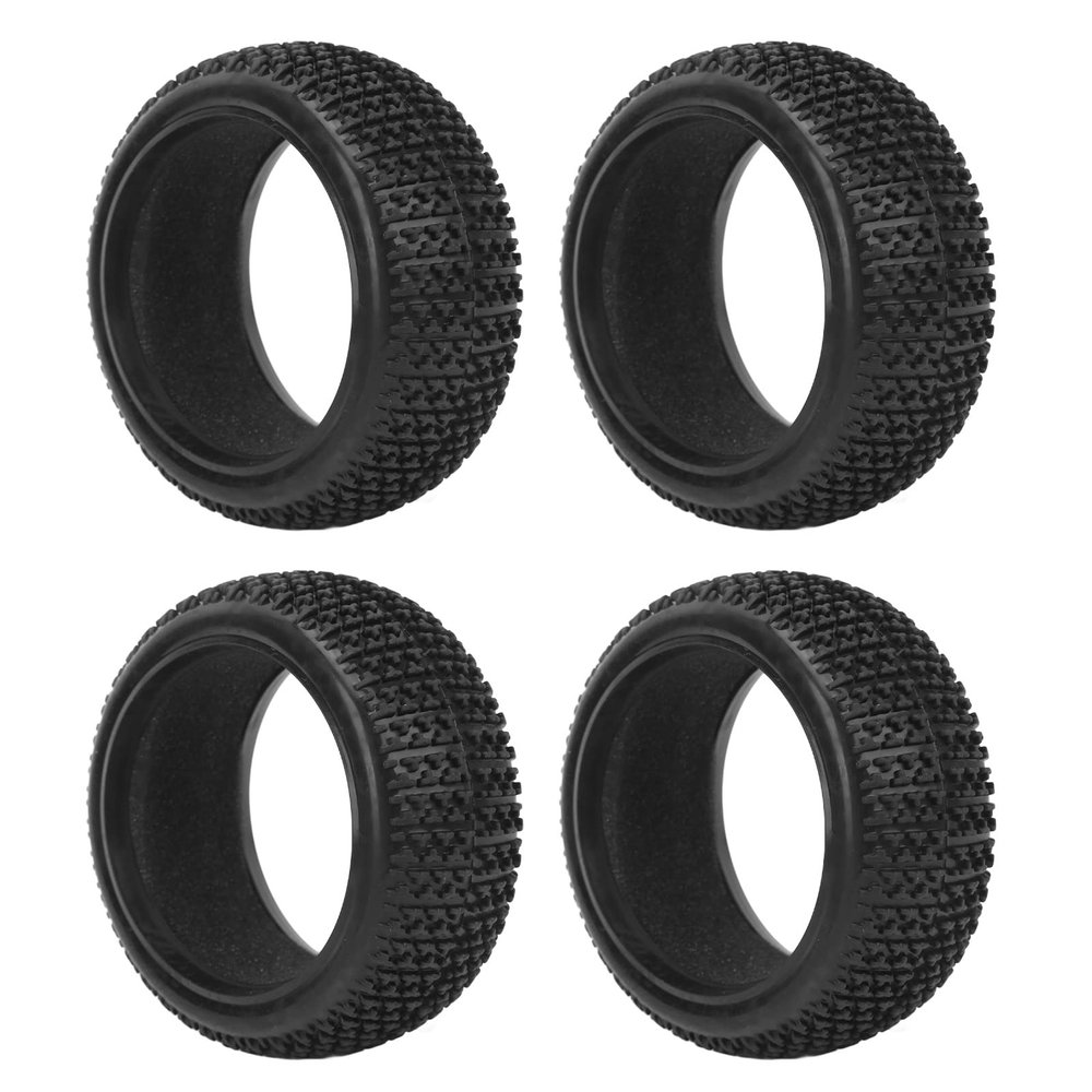 1:8 RC Tires High Grip Black T Shaped Tires 4pcs Strong Cushioning for Remote Control Car