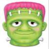 10"Lx7.25'H Metal/Embossed Frankenstein Green/Pink MD1397A7 view 1