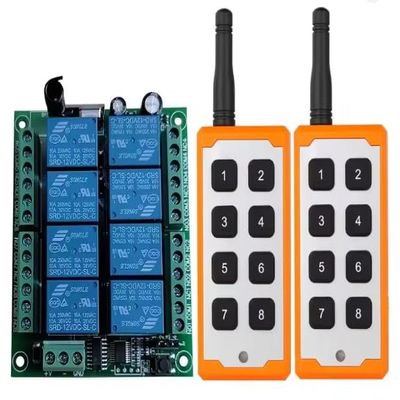 DC12V-48V 8CH RF Remote Control Circuit Universal Wireless Switch Relay Receiver and Smart Transmitter for Garage *2