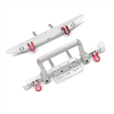 RC Accessories For TRX4 For SCX10 MN999 MN222 90046 90047 1/10 RC Crawler Car Metal Front Rear Bumper Upgrade Parts Repair Replacement Accessories