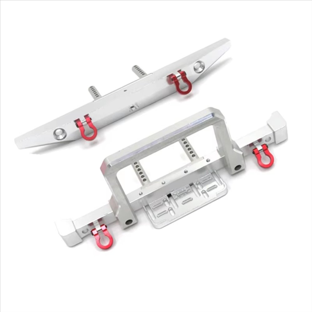 RC Accessories For TRX4 For SCX10 MN999 MN222 90046 90047 1/10 RC Crawler Car Metal Front Rear Bumper Upgrade Parts Repair Replacement Accessories