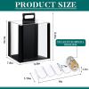 Hiboom 2 Pack Acrylic Poker Chip Case, 1000 Pcs Chips Capacity Chip Trays Set Including Carrier Acrylic Display Case and 10 Pcs Trays Racks Holder (Black) view 2