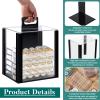 Hiboom 2 Pack Acrylic Poker Chip Case, 1000 Pcs Chips Capacity Chip Trays Set Including Carrier Acrylic Display Case and 10 Pcs Trays Racks Holder (Black) view 3