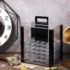 Hiboom 2 Pack Acrylic Poker Chip Case, 1000 Pcs Chips Capacity Chip Trays Set Including Carrier Acrylic Display Case and 10 Pcs Trays Racks Holder (Black) view 4