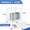 Hiboom 1 Pack Acrylic Poker Chip Case, 1000 Pcs Chips Capacity Chip Trays Set Including Carrier Acrylic Display Case and 10 Pcs Trays Racks Holder (White) view 2