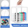 Hiboom 1 Pack Acrylic Poker Chip Case, 1000 Pcs Chips Capacity Chip Trays Set Including Carrier Acrylic Display Case and 10 Pcs Trays Racks Holder (White) view 3