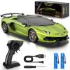 AEROQUEST Lamborghini Remote Control Car,Officially Licensed 1:16 Scale Lambo Rechargeable Hobby Rc Cars with Headlight, 2.4GHz Race Car Toys for Boy Girl 4-12 Years Old, 12Km/h, Green view 1