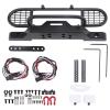 YTRHBV RC Upgrade Bumper Compatible with TRX4 1/10 RC Crawler Car Metal Front Bumper with Light Upgrade Parts Accessories view 2
