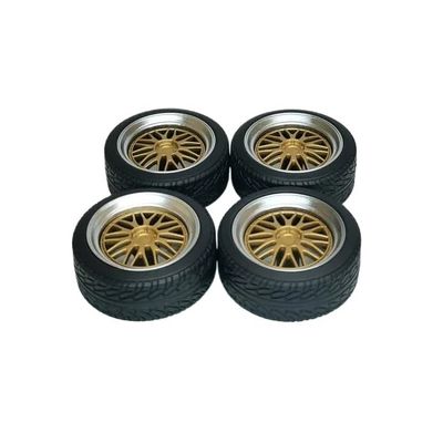 1set(for one car) for 1/18 32mm/36mm Diameter Plastic Wheels for BBS Rays TE37 Wheels and Tires 1:18 Model Car Modifiy Parts(36mm BBS Gold Silver)