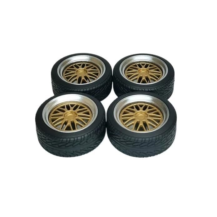 1set(for one car) for 1/18 32mm/36mm Diameter Plastic Wheels for BBS Rays TE37 Wheels and Tires 1:18 Model Car Modifiy Parts(36mm BBS Gold Silver)