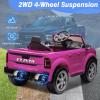 12V Ride on Toys for Kids 4-8, Licensed Ram 2500, Electric Car for Kids, with Remote Control, LED Light/Music/MP3, Back Storage & Cup Holder, Suitable for 3+ (Pink) view 3
