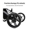2 in 1 Baby Stroller,Convertible Infant Stroller for Newborn and Toddler with Triangular Frame & Dual Spring Suspension,One-Click Folding(Black) view 4