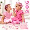 Kids Real Makeup Kit for Girls 3-10 Years Old : Washable Non Toxic Make Up Toys Easter Basket Stuffers for Toddler - 17Pcs Vanity Sets with Unicorn Purse for Kid Ages 3 4 5 6 7 8 Birthday Gift - Pink view 2
