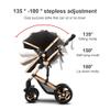 2 in 1 Baby Stroller,Convertible Infant Stroller for Newborn and Toddler with Triangular Frame & Dual Spring Suspension,One-Click Folding(Khaki) view 3