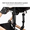 2 in 1 Baby Stroller,Convertible Infant Stroller for Newborn and Toddler with Triangular Frame & Dual Spring Suspension,One-Click Folding(Khaki) view 4