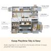 Wooden Play Kitchen for Kids  Pretend Play Kitchen Set with Realistic Stove, Sink, Coffee Maker, Ice Maker, Toy Kitchen Toddlers Ages 3+ view 3