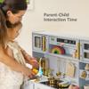 Wooden Play Kitchen for Kids  Pretend Play Kitchen Set with Realistic Stove, Sink, Coffee Maker, Ice Maker, Toy Kitchen Toddlers Ages 3+ view 4