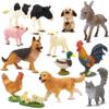 Beetots Farm Animals Toy Set, 12 Realistic Small Animal Figurines with Pets, Livestock, Poultry for Kids Ages 3+, Educational Learning Playset for Toddlers Boys Girls view 1