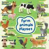 Beetots Farm Animals Toy Set, 12 Realistic Small Animal Figurines with Pets, Livestock, Poultry for Kids Ages 3+, Educational Learning Playset for Toddlers Boys Girls view 2