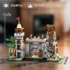 2 in 1 Medieval Castle Building Set, 2568 PCS Knight Fortress Building Blocks Set with Watch Tower, Liftable Portcullis and Crossbow, Modular Architecture Model Kit, Gift for Adults Men Teen Boys view 2