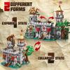 2 in 1 Medieval Castle Building Set, 2568 PCS Knight Fortress Building Blocks Set with Watch Tower, Liftable Portcullis and Crossbow, Modular Architecture Model Kit, Gift for Adults Men Teen Boys view 3