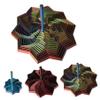 3D Printed Expanded Sensory Fidget StarStress-Relief Spinning Tower Toy with Handle Frustration Star Toy, for Office desks as a Stress-Relief Gifts (Red-Blue-Cyan, L-25rings) view 1