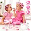 Kids Real Makeup Kit for Girls 3-10 Years Old : Washable Non Toxic Make Up Toys for Toddler Valentines Day Gifts - 17Pcs Vanity Sets with Unicorn Purse for Kid Ages 3 4 5 6 7 8 Birthday Gift - White view 2