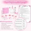 Kids Real Makeup Kit for Girls 3-10 Years Old : Washable Non Toxic Make Up Toys for Toddler Valentines Day Gifts - 17Pcs Vanity Sets with Unicorn Purse for Kid Ages 3 4 5 6 7 8 Birthday Gift - White view 4
