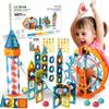 Motorized Marble Run Set  107-Piece Magnetic Tile Building Toy with Ferris Wheel & Elevator, STEM Marble Maze Game for Kids Ages 6-12, Educational Gift with Lights & Music view 1