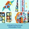 Motorized Marble Run Set  107-Piece Magnetic Tile Building Toy with Ferris Wheel & Elevator, STEM Marble Maze Game for Kids Ages 6-12, Educational Gift with Lights & Music view 4