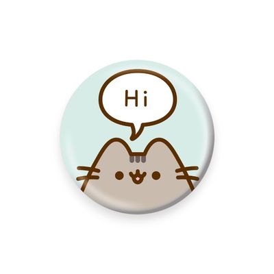 Pusheen 2.5cm Hi Badge