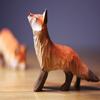 Handmade Solid Wood Fox Carving Ornament view 1